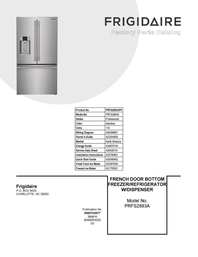 Diagram for PRFS2883AFF