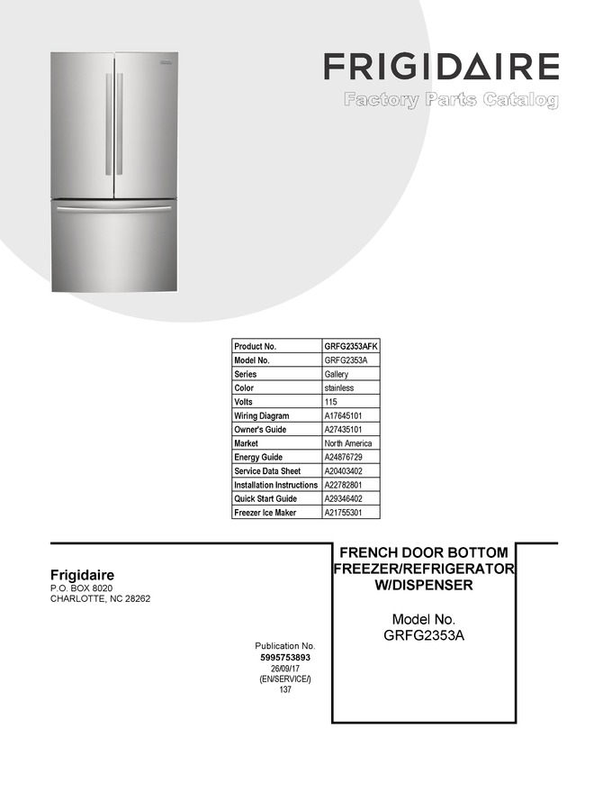 Diagram for GRFG2353AFK