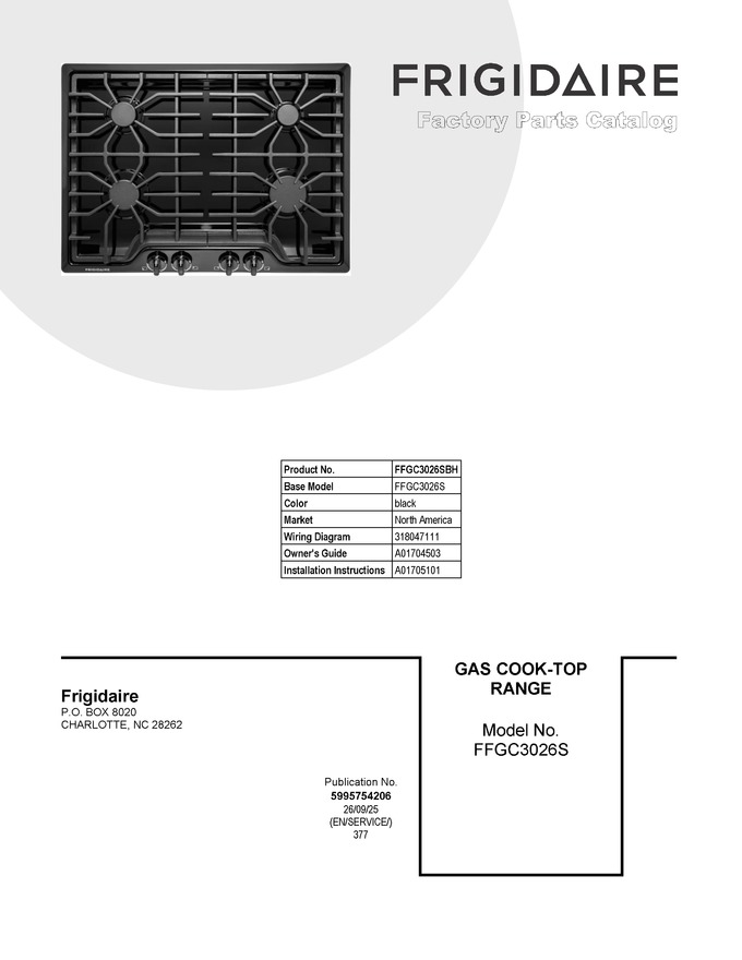 Diagram for FFGC3026SBH