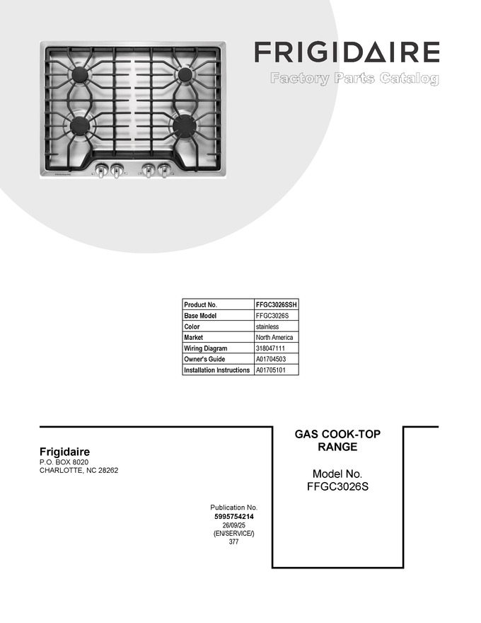 Diagram for FFGC3026SSH