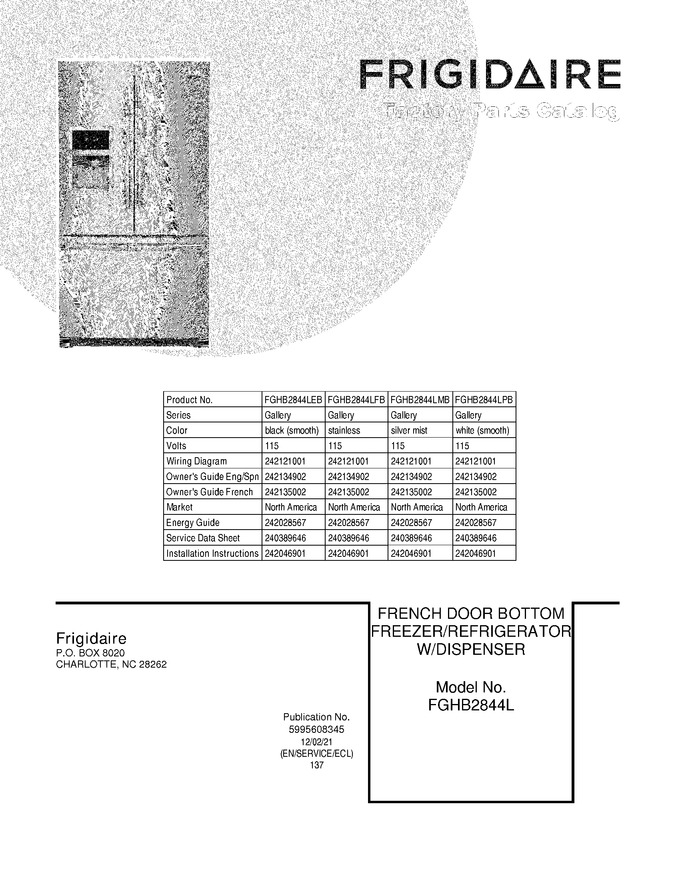 Diagram for FGHB2844LFB