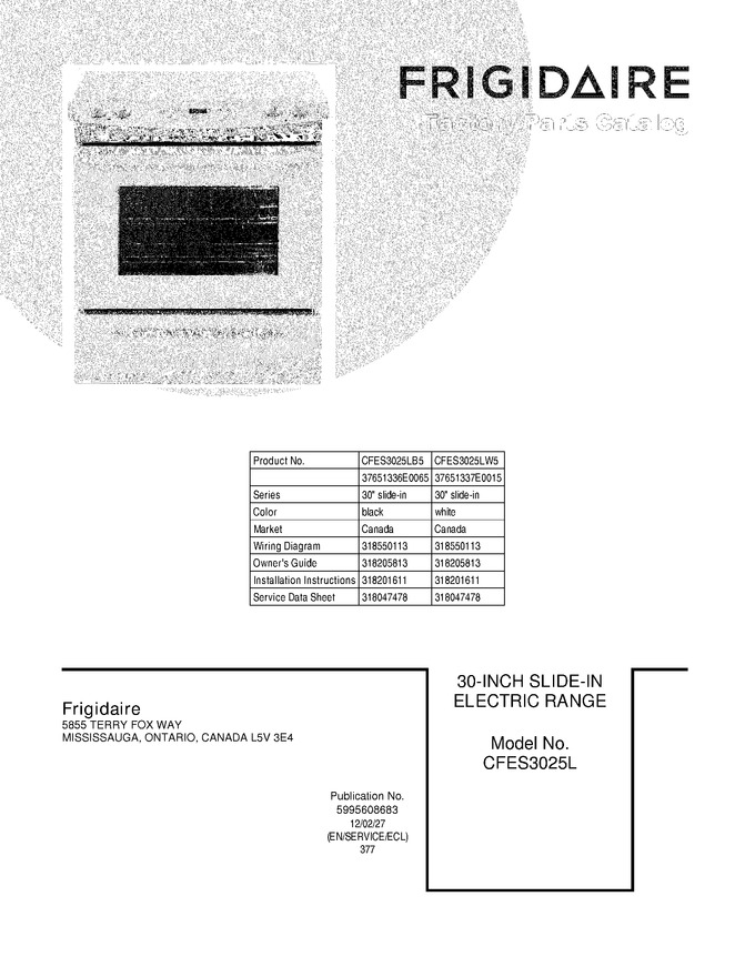 Diagram for CFES3025LW5