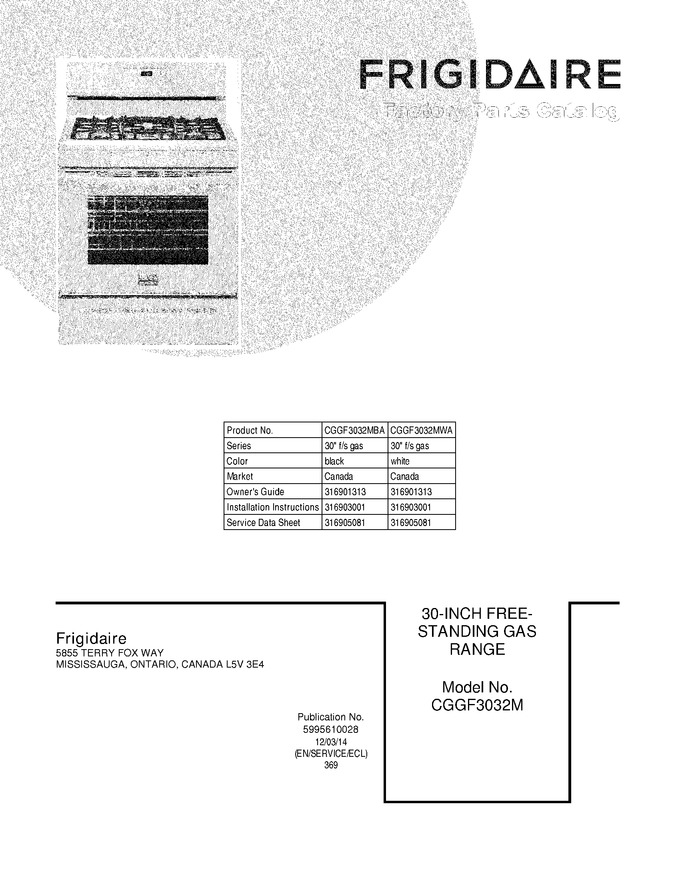 Diagram for CGGF3032MWA