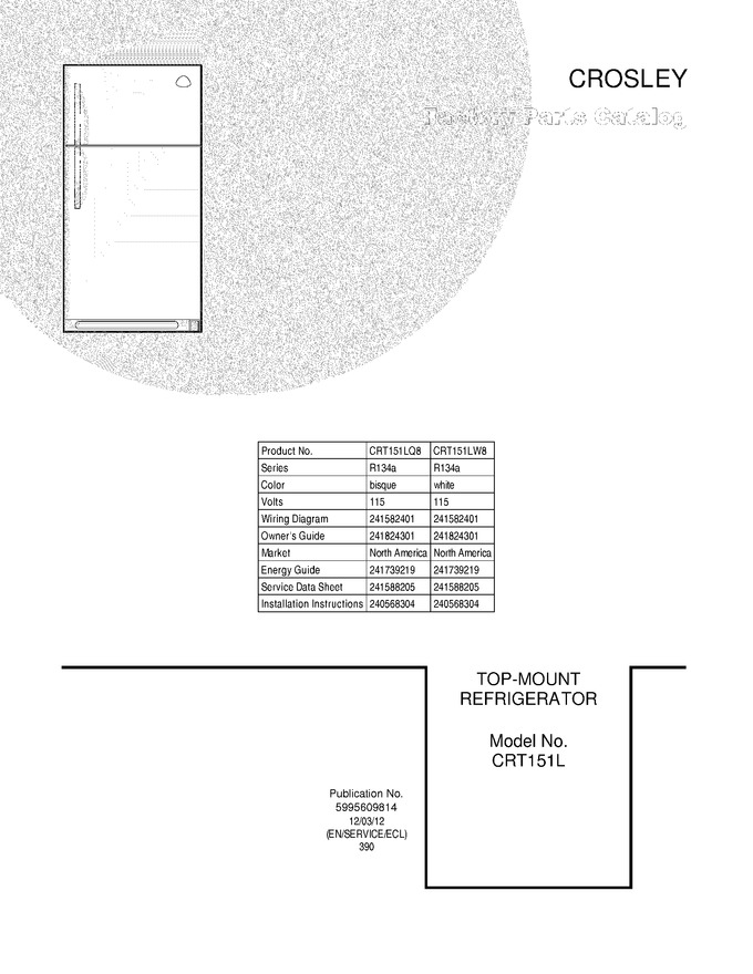 Diagram for CRT151LW8