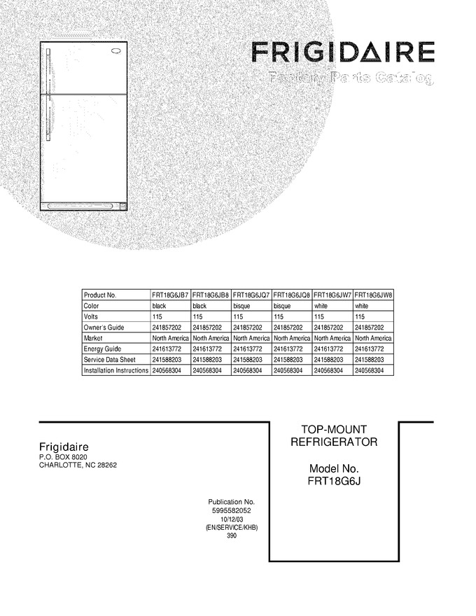 Diagram for FRT18G6JW7
