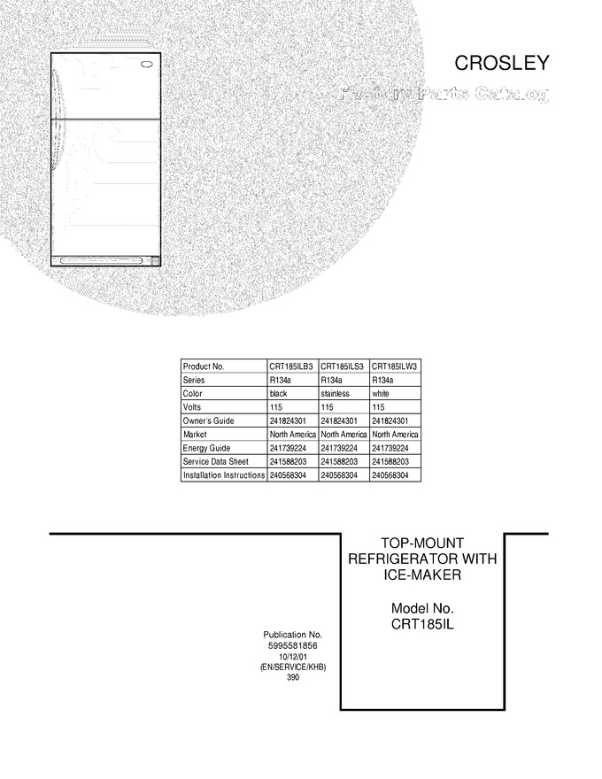 Diagram for CRT185ILS3