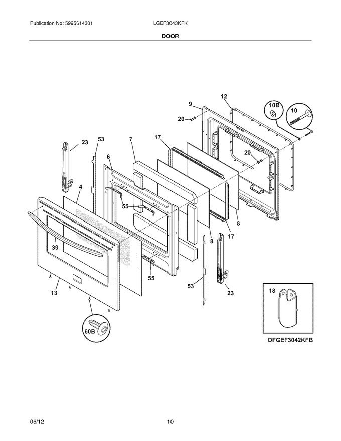 Diagram for LGEF3043KFK