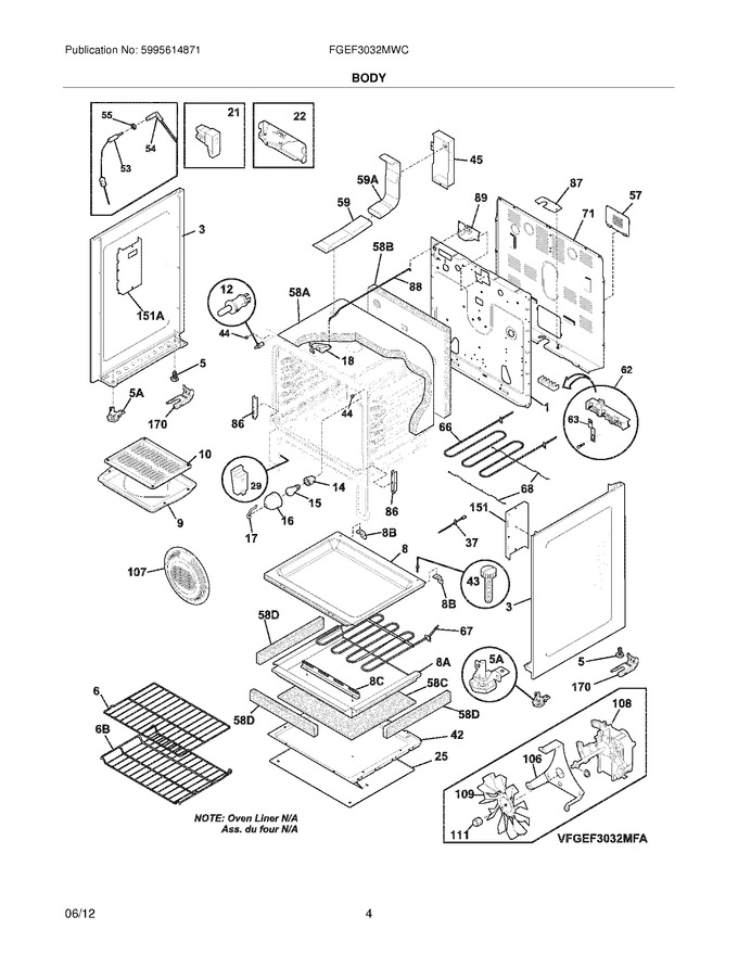 Diagram for FGEF3032MWC