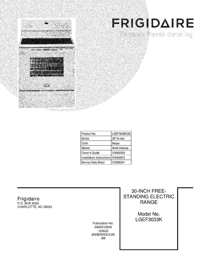 Diagram for LGEF3033KQG