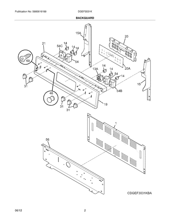 Diagram for DGEF3031KWB