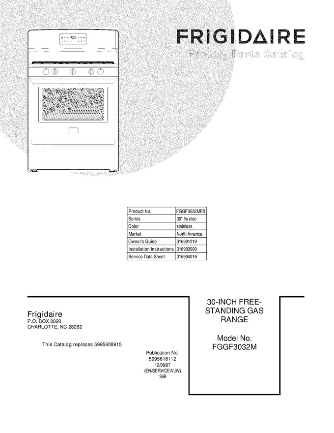 Diagram for FGGF3032MFB