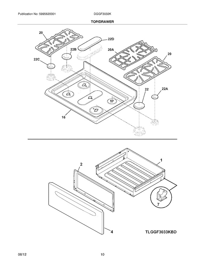 Diagram for DGGF3032KWK