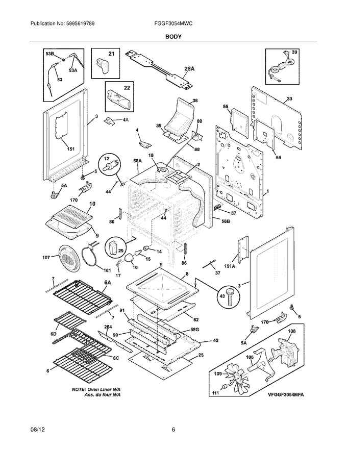 Diagram for FGGF3054MWC