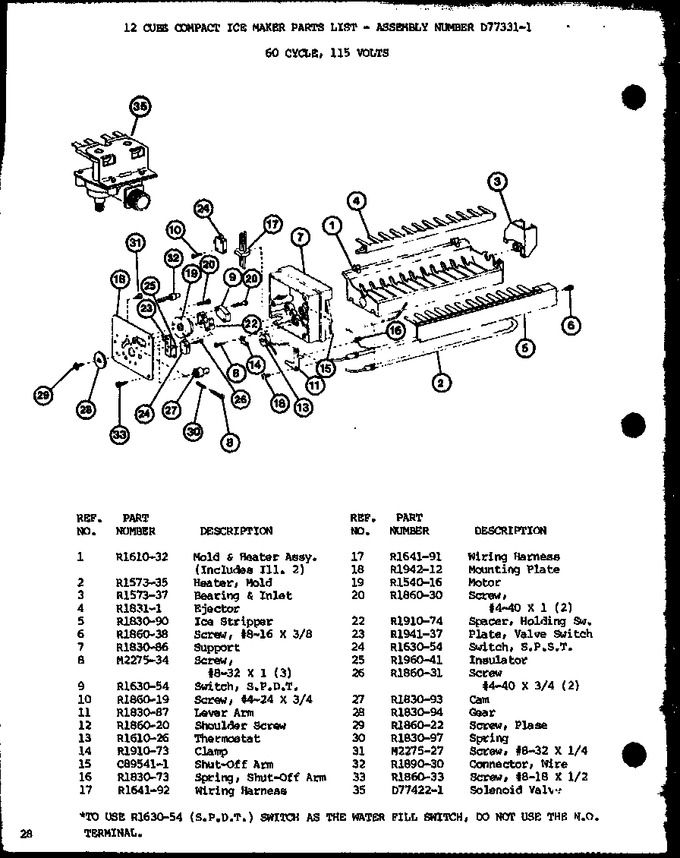 Diagram for 2599IW (BOM: P7731404W)