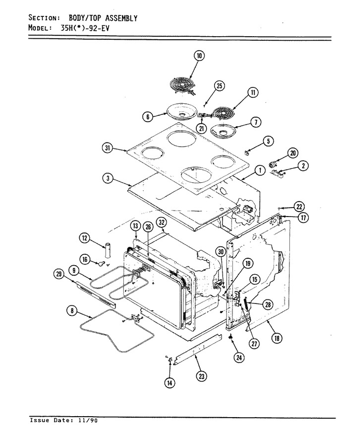 Diagram for B35HN-92W-EV