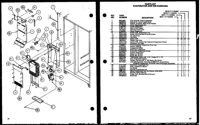 Diagram for 36578 (BOM: P1115507W)
