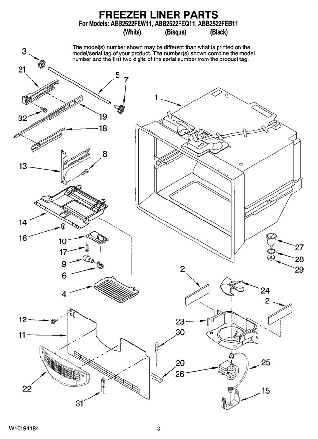 Diagram for ABB2522FEW11