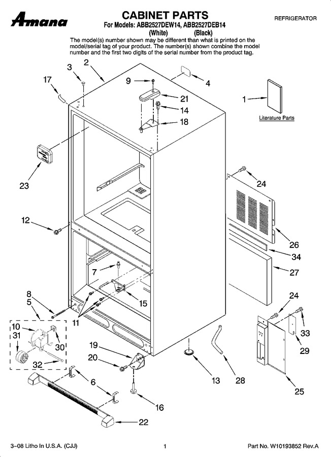 Diagram for ABB2527DEW14