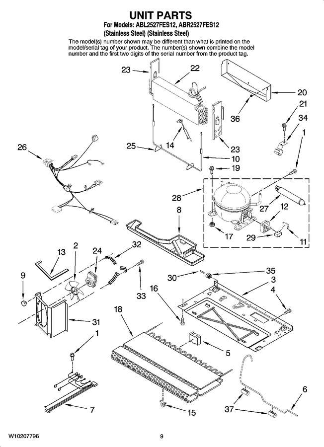 Diagram for ABR2527FES12