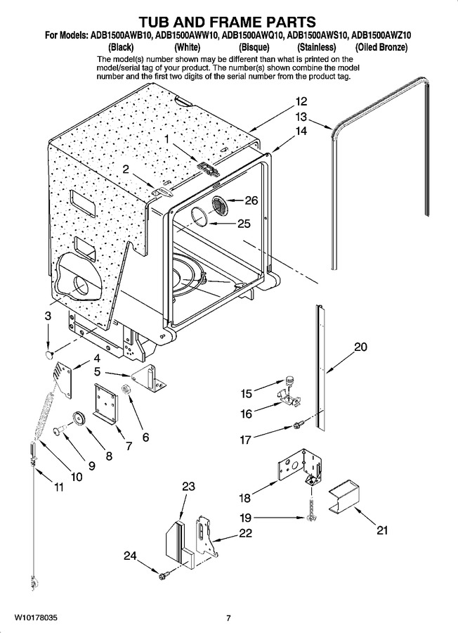 Diagram for ADB1500AWW10