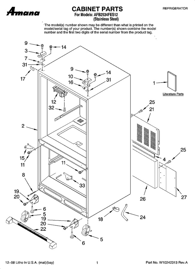 Diagram for AFB2534FES12