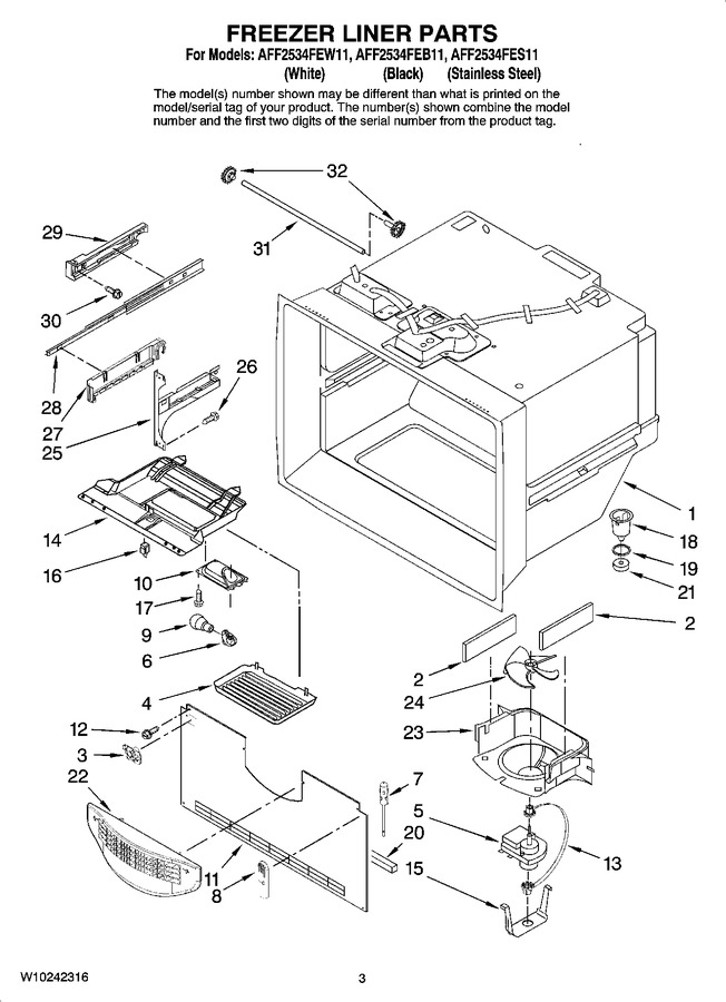 Diagram for AFF2534FES11