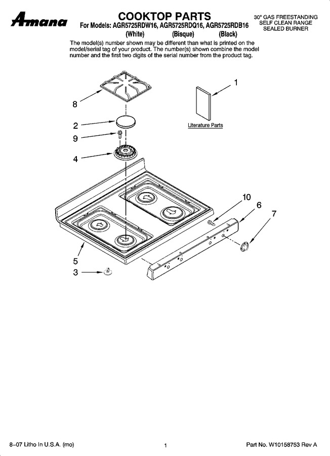 Diagram for AGR5725RDQ16