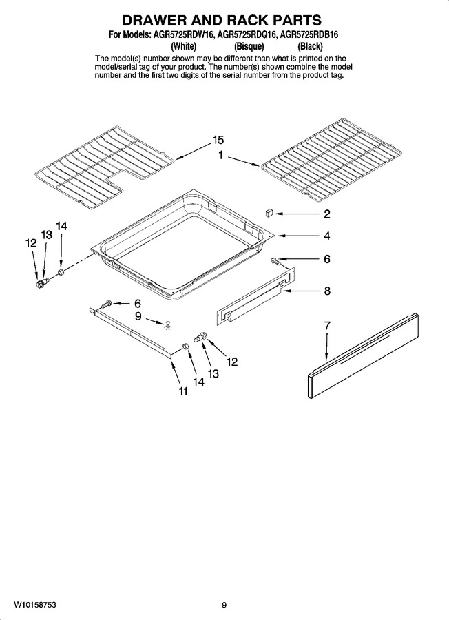 Diagram for AGR5725RDW16