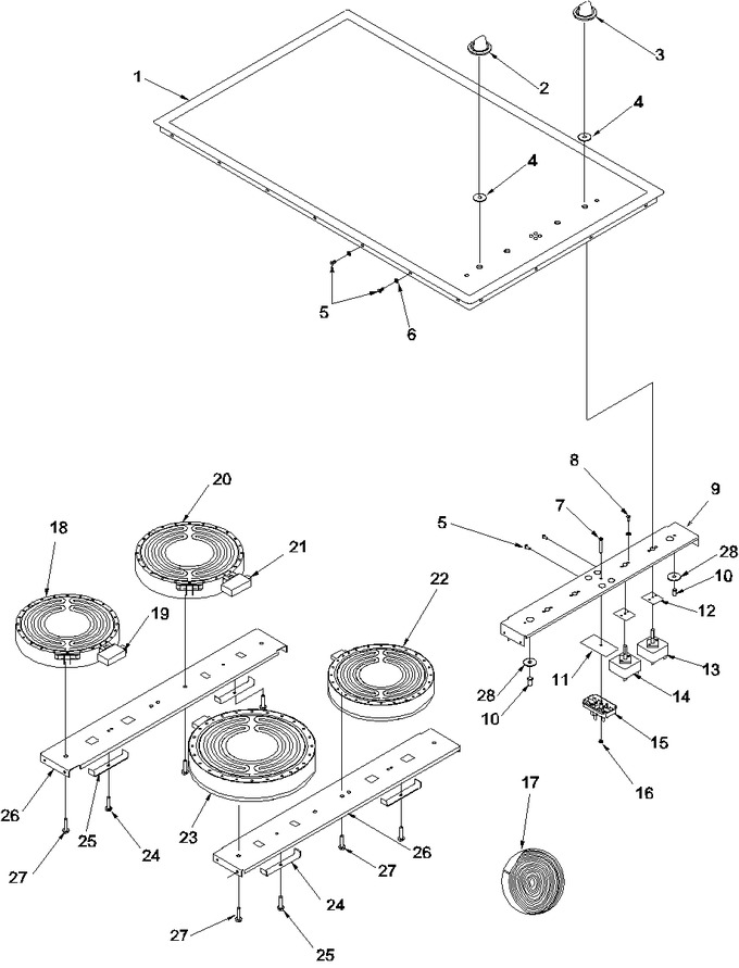 Diagram for AK2T30W2 (BOM: P1143721N W)