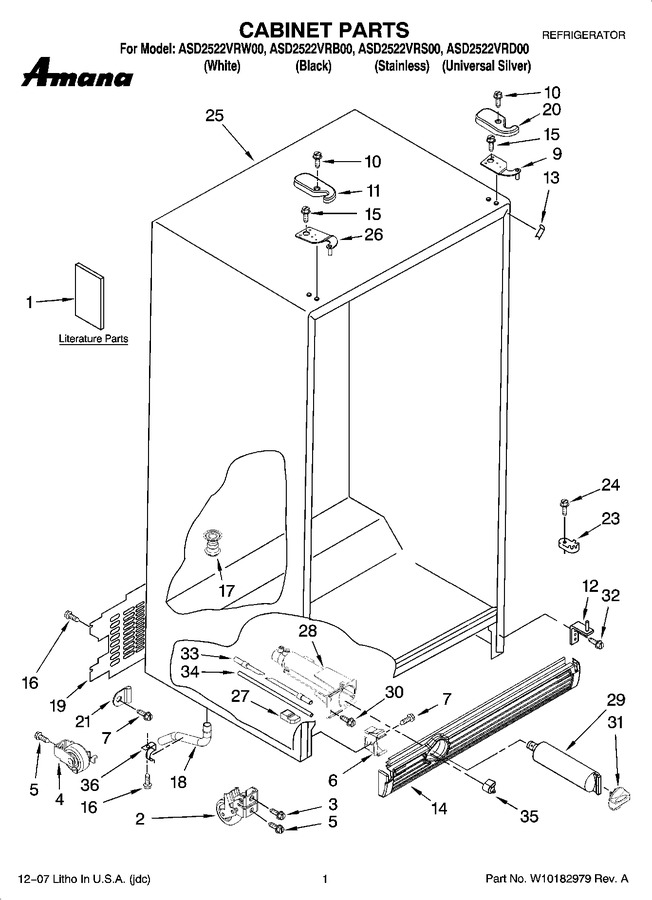 Diagram for ASD2522VRB00