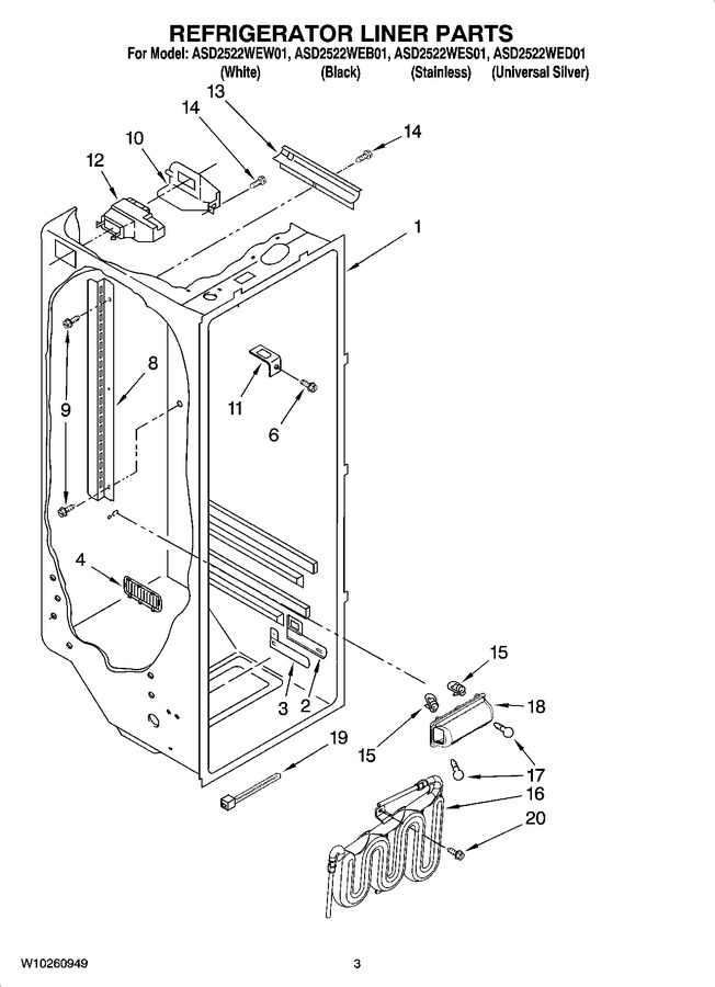 Diagram for ASD2522WES01