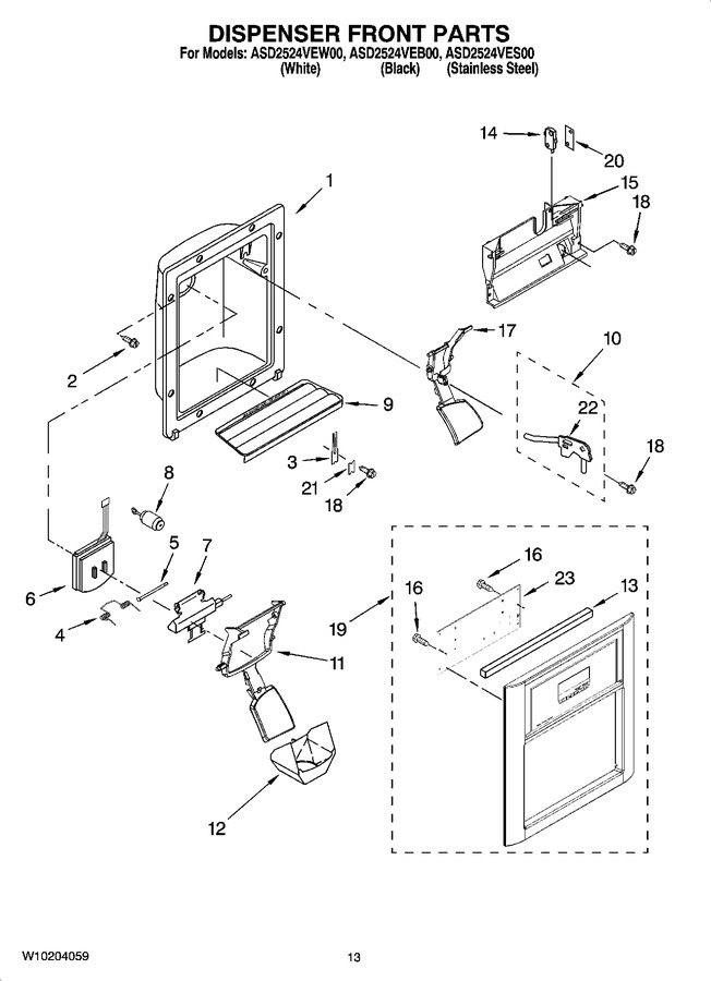 Diagram for ASD2524VEW00