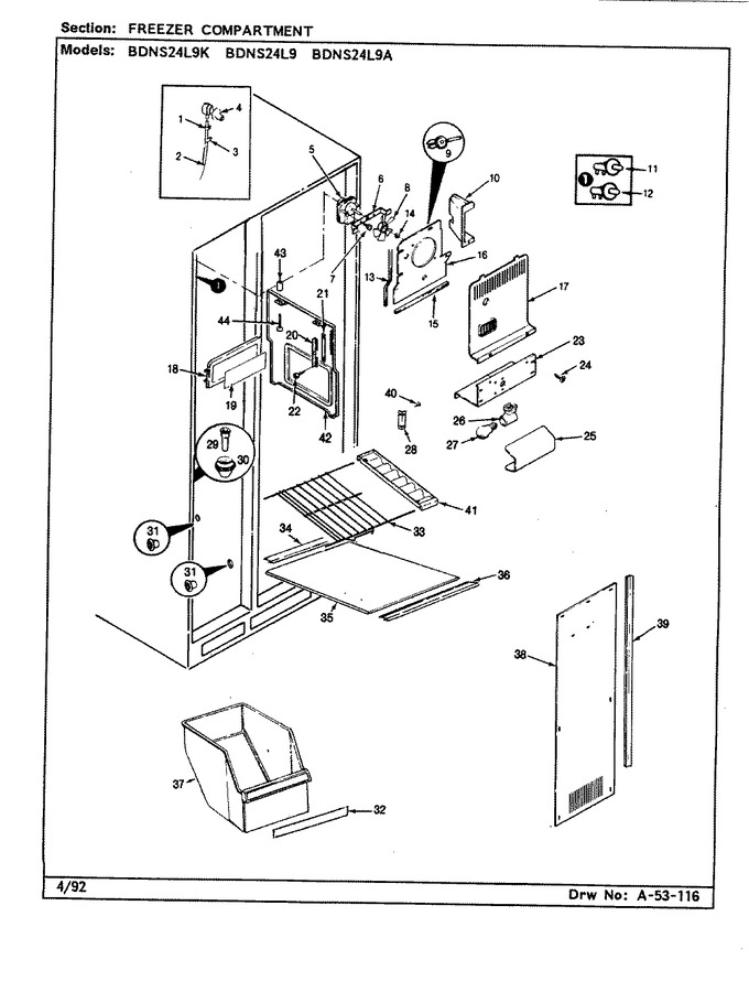 Diagram for BDNS24L9 (BOM: BN91F)