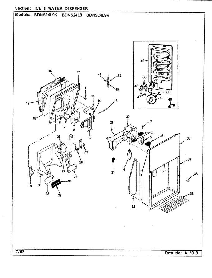 Diagram for BDNS24L9 (BOM: BN91F)