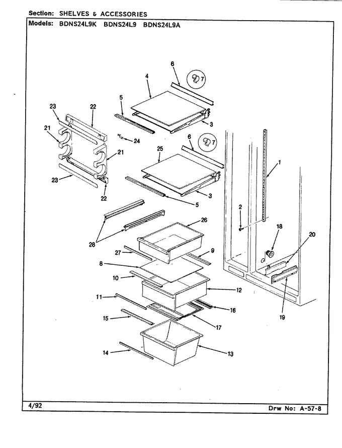 Diagram for BDNS24L9 (BOM: BN91F)