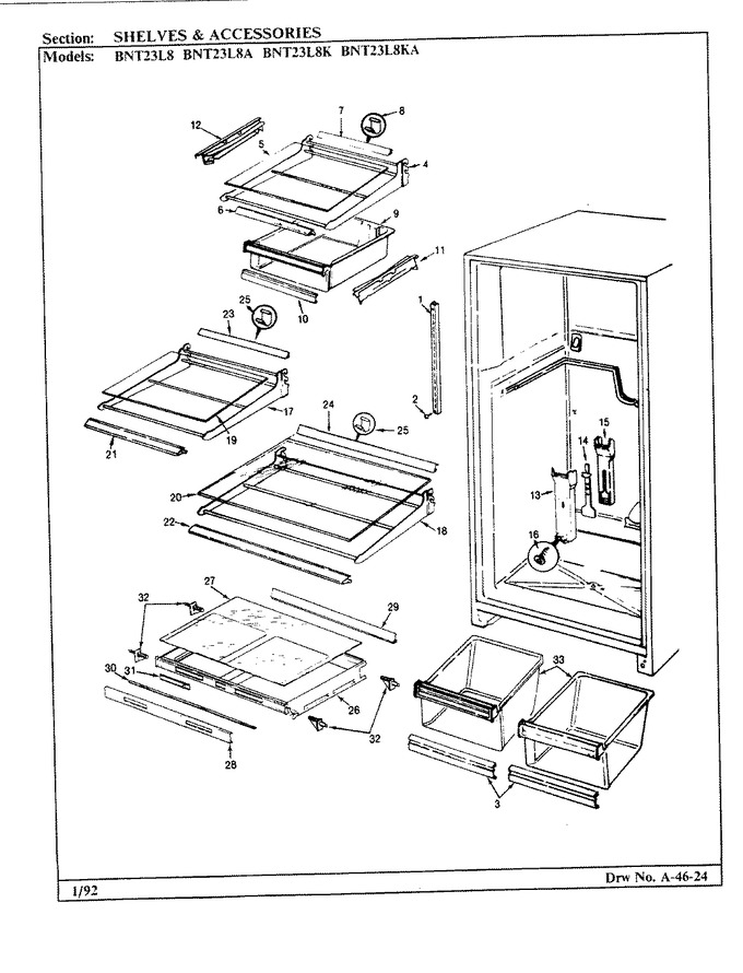 Diagram for BNT23L8A (BOM: BL96A)