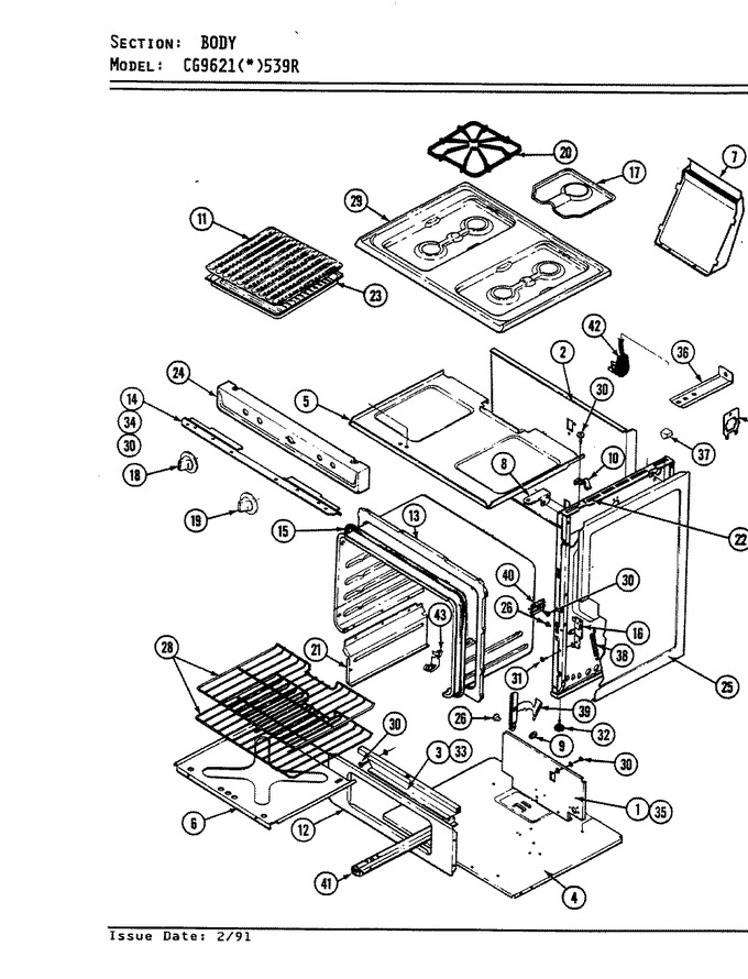 Diagram for CG9621W539R