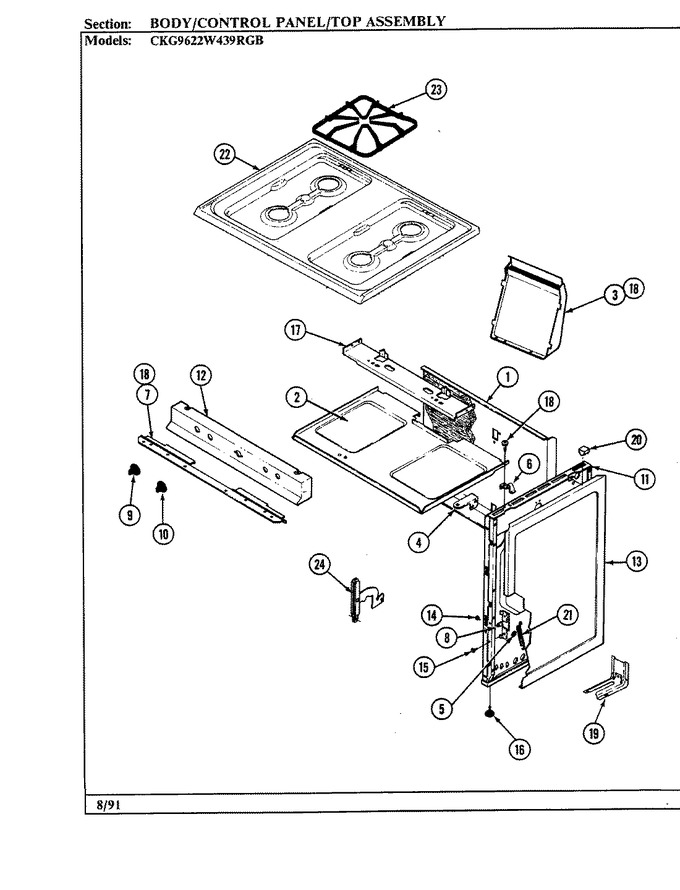 Diagram for CKG9622W439RGB