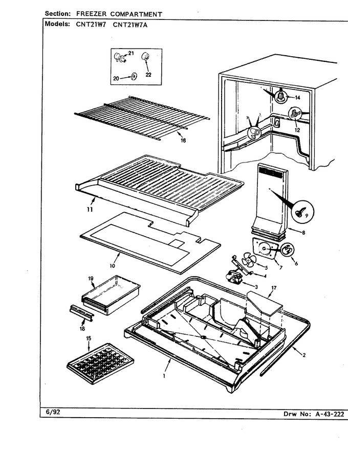 Diagram for CNT21W7A (BOM: CC72A)