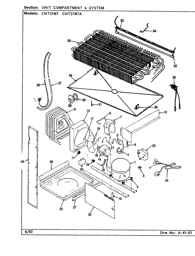 Diagram for CNT21W7A (BOM: CC72A)