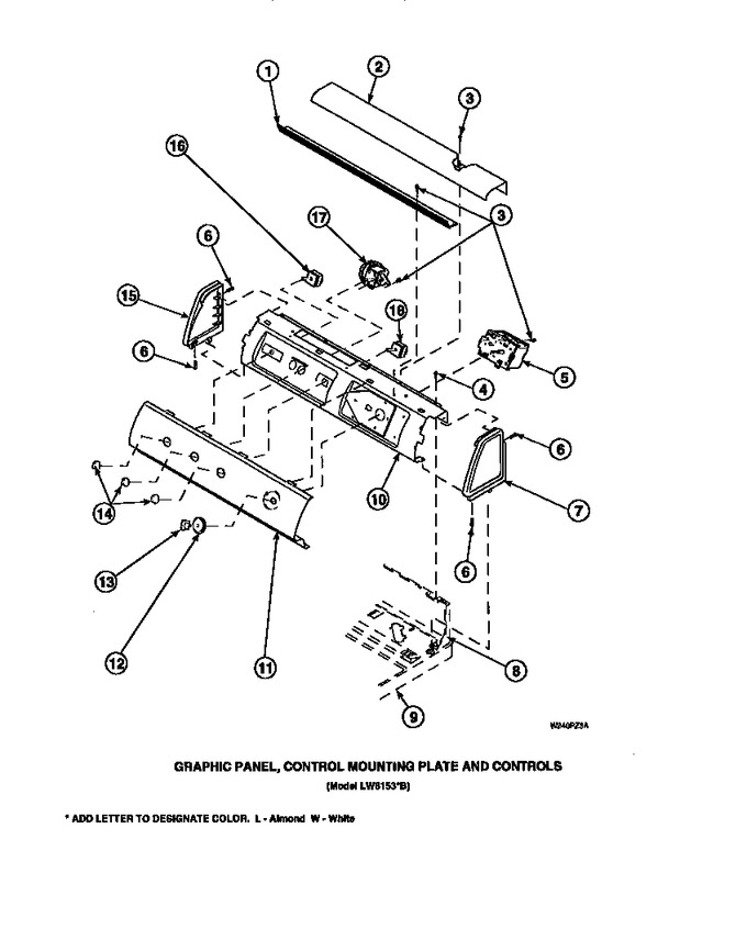 Diagram for LW6001W2 (BOM: PLW6001W2 A)