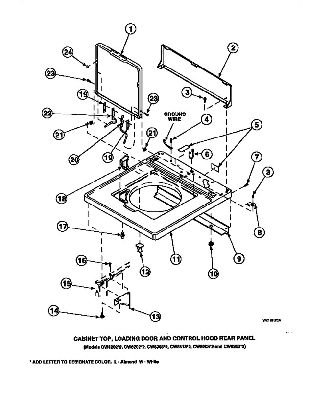 Diagram for LW6001W2 (BOM: PLW6001W2 A)