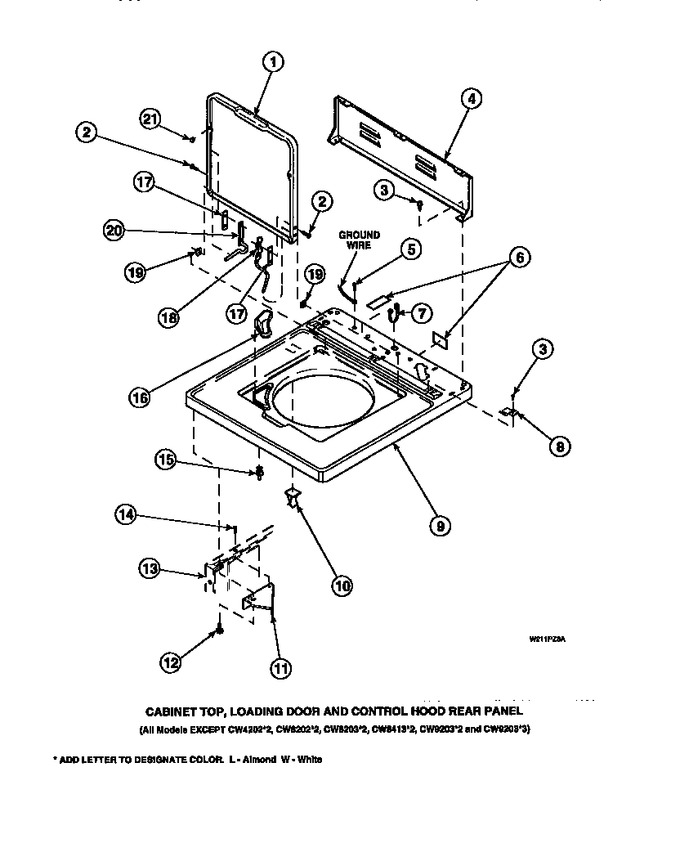 Diagram for LW6001W2 (BOM: PLW6001W2 A)