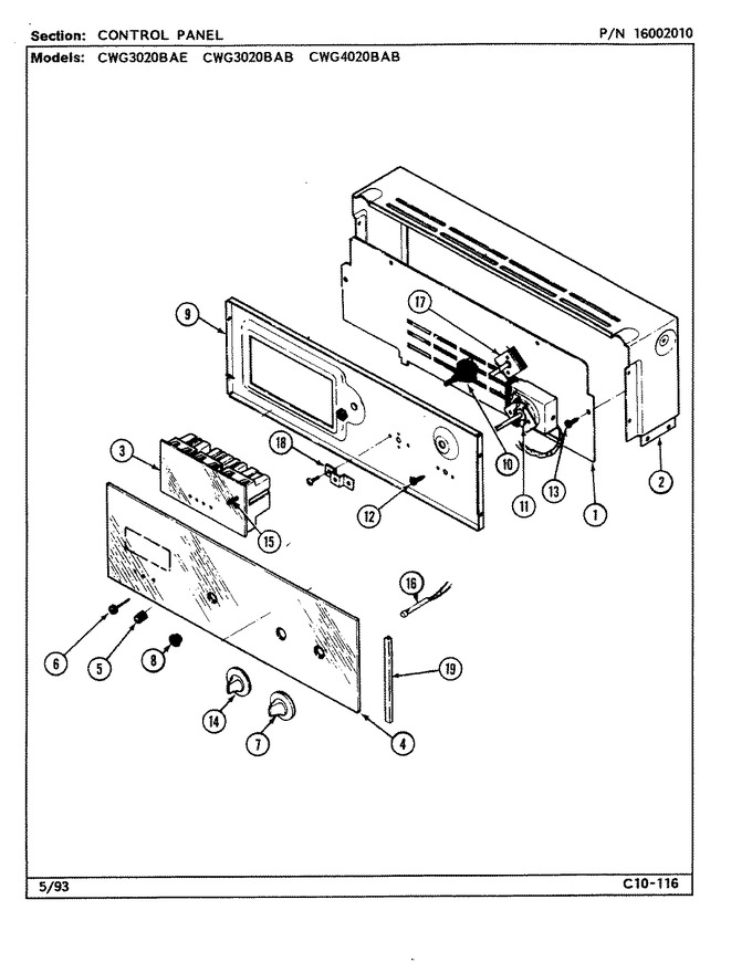 Diagram for CWG3020BAB
