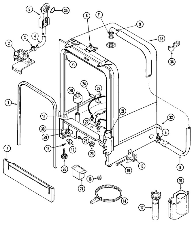 Diagram for DDW361RAC