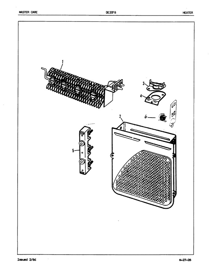 Diagram for DE20F8HW