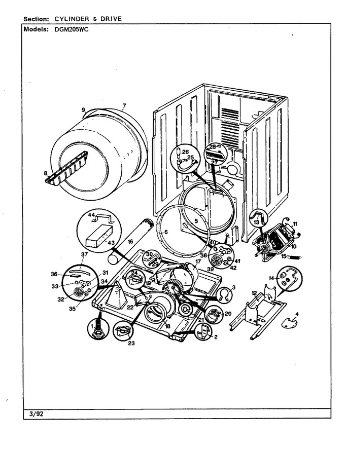 Diagram for DGM205WC