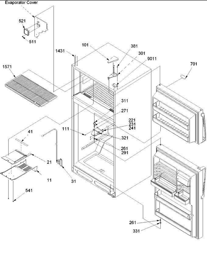 Diagram for DRT2102AW (BOM: PDRT2102AW0)