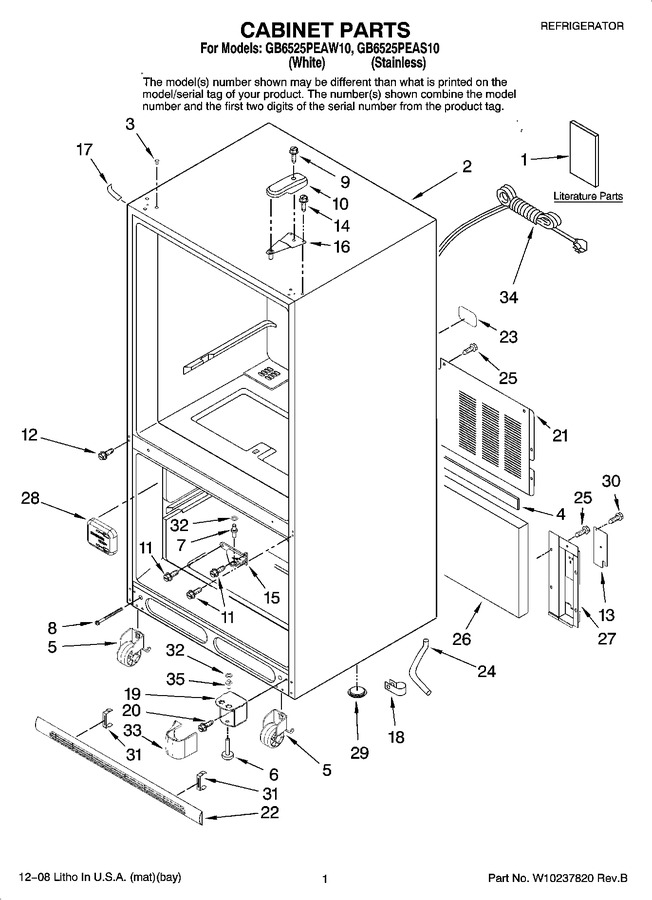 Diagram for GB6525PEAS10