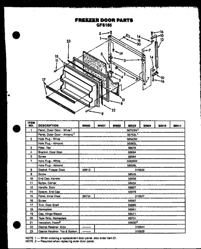 Diagram for GFS185/MN10